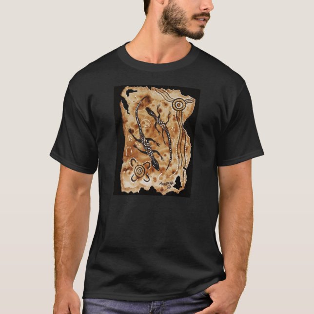 Aged Paper Goannas T-Shirt (Front)