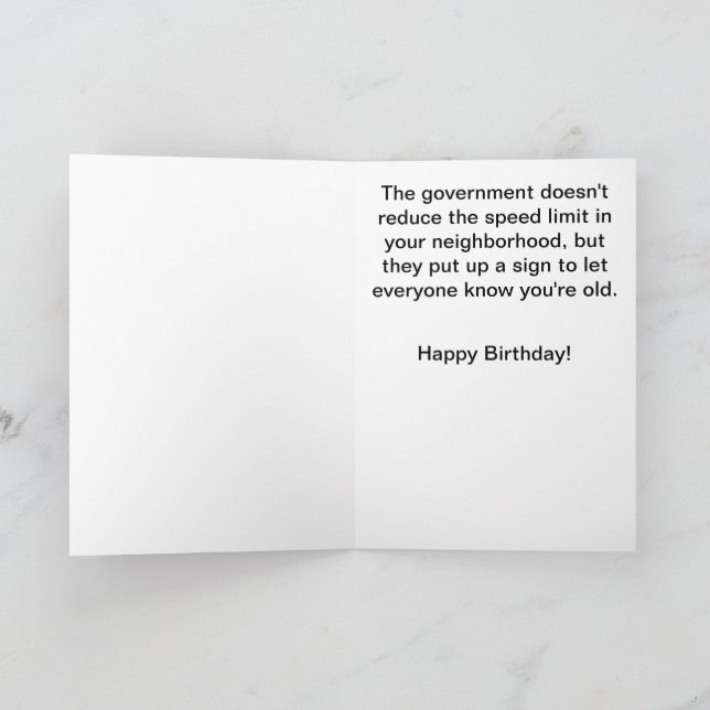 Aged person birthday thank you card (Inside)