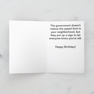 Aged person birthday thank you card