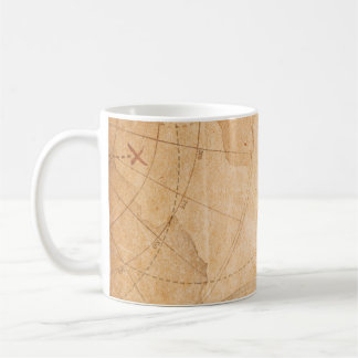 aged pirates treasure map backgroundmap,treasure,v coffee mug