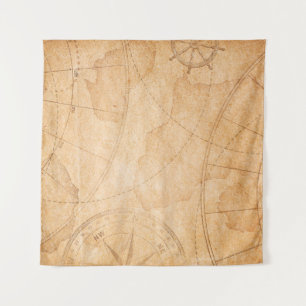 aged pirates treasure map backgroundmap,treasure,v tapestry