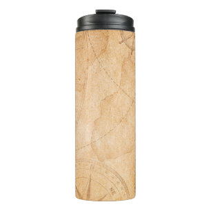 aged pirates treasure map backgroundmap,treasure,v thermal tumbler