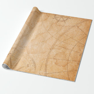 aged pirates treasure map backgroundmap,treasure,v wrapping paper