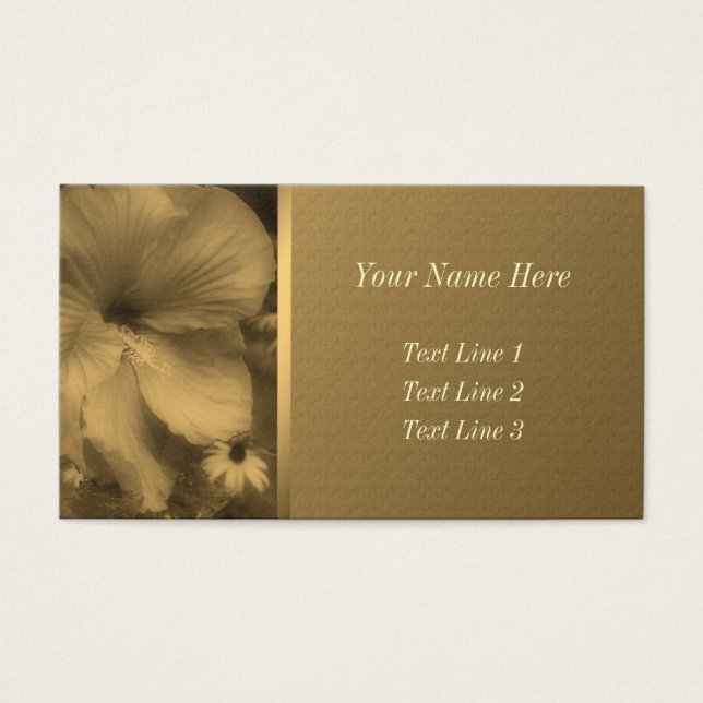 Aged Sepia Hibiscus Flower (Front)