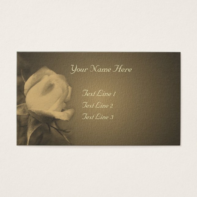 Aged Sepia Rosebud Flower (Front)