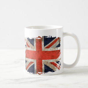 Aged shredded Union Jack Coffee Mug