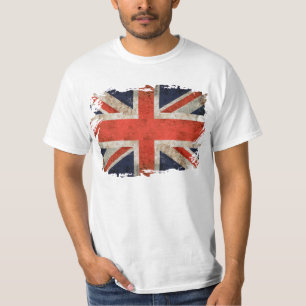 Aged shredded Union Jack T-Shirt