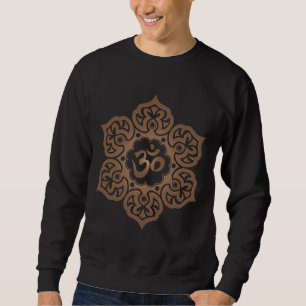 Aged Stone Lotus Flower Yoga Om Sweatshirt