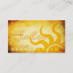 aged sunkissed salon loyalty card