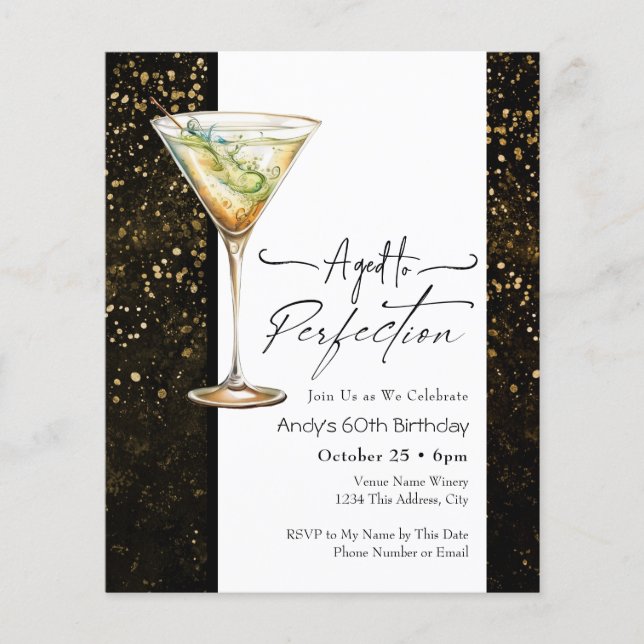 Aged to Perfect 60th Birthday Invitation (Front)