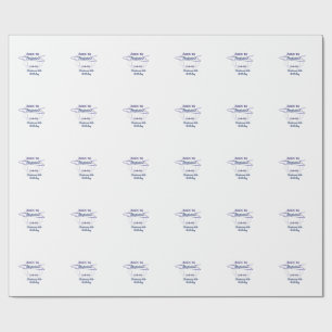 aged to perfection 50th birthday blue balloon bold wrapping paper