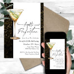 Aged to Perfection 80th Birthday Invitation<br><div class="desc">Birthday Cocktail/ martini graphic Invitations. Easy to personalize. All text is adjustable and easy to change for your own party needs. Simple Watercolor fruity drink  graphics. Invitations for him or her.  Any age,  just change the text. Aged to perfection theme</div>