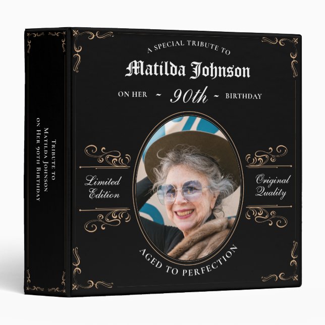 Aged to Perfection 90th Birthday Classic Vintage  Binder (Front/Spine)