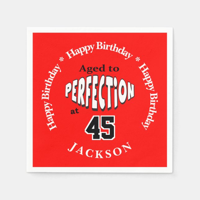 Aged to Perfection at 00th Napkin (Front)