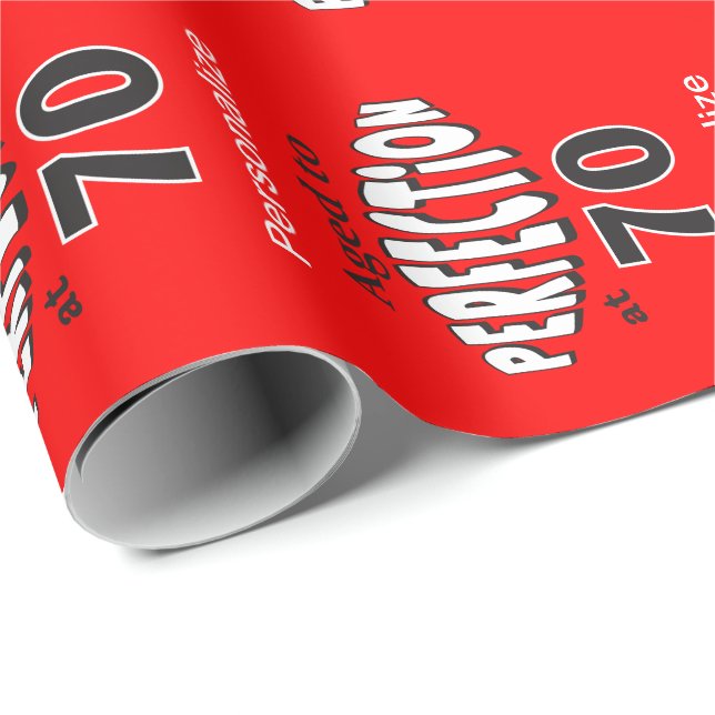 Aged to Perfection at 70 Wrapping Paper (Roll Corner)