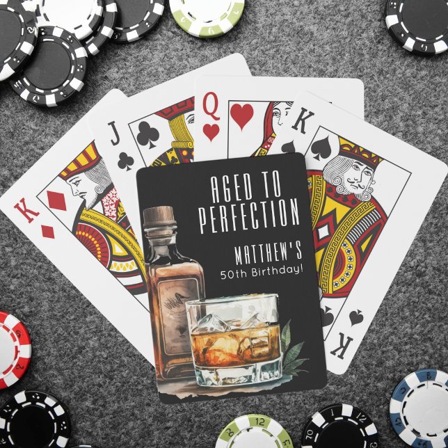 Aged To Perfection Birthday Whiskey Playing Cards (Aged To Perfection Birthday Whiskey Poker Cards)