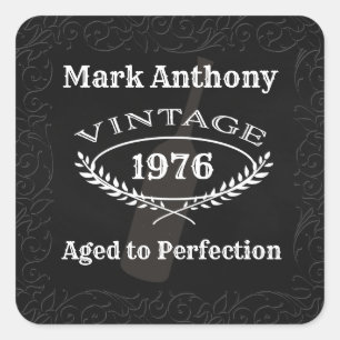 Aged to Perfection Birthday Wine Sticker