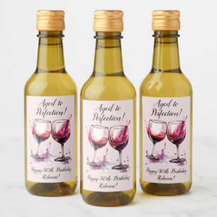 Aged to Perfection Customizable Wine Birthday Label