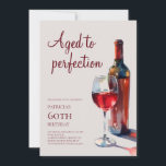 Aged to Perfection Elegant 60th Birthday Party Invitation<br><div class="desc">Aged to Perfection Elegant 60th Birthday Party Invitation.

Fully customizable. Add personalized details for a one-of-a-kind invitation.

If you would like design adjustments,  just click the "Message" button below. We're here to make your celebration truly special.</div>