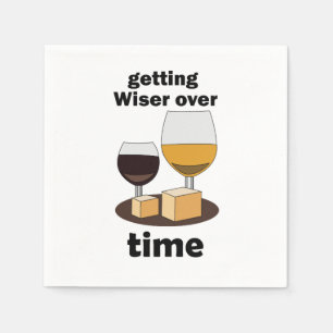 Aged To Perfection Getting Wiser Over Time Party Napkin