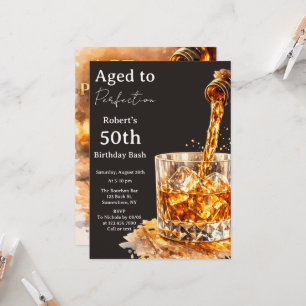 Aged To Perfection Men’s Birthday Party Invitation
