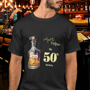 Aged to Perfection Men's 50th Whiskey Birthday  T-Shirt