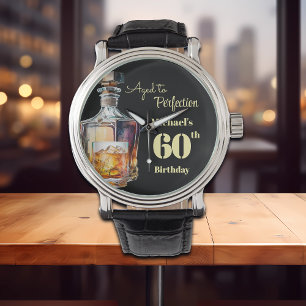 Aged to Perfection Men's 60th Whiskey Birthday  Watch