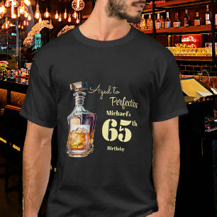 Aged to Perfection Men's 65th Whiskey Birthday  T-Shirt