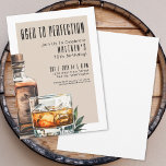 Aged To Perfection Men's 70th Birthday Party Invitation<br><div class="desc">Aged to perfection: Celebrate seventy years with this sophisticated whiskey-themed 70th birthday invitation. Featuring a bold watercolor whiskey bottle and glass on the right side, this design adds a modern flair to a classic theme. "Aged to Perfection" appears at the top in elegant serif fonts, setting a refined tone. The...</div>