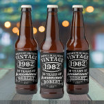 Aged To Perfection Personalized Vintage Birthday  Beer Bottle Label<br><div class="desc">Elevate your birthday celebration with our Aged to Perfection Personalized Vintage Birthday Beer Bottle Label. Designed for rock 'n roll enthusiasts and lovers of classic nostalgia, these labels add a retro touch to any milestone birthday party. Perfect for 21st, 30th, 40th, 50th, 60th, 70th, 80th, or 90th birthdays, these custom...</div>
