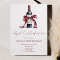 Aged To Perfection Red Wine Bow Birthday Party