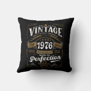 Aged To Perfection Vintage 1976 Birthday 50th Throw Pillow