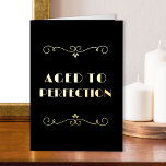 Aged to Perfection Vintage Art Deco Gold<br><div class="desc">Funny vintage typography Birthday Card in luxury gold foil on black. This typographic design is simple and elegant, lettered with "aged to perfection" and framed with art deco style scrolls. You can also edit the birthday greeting inside the card if you wish - it currently reads "happy birthday" but feel...</div>