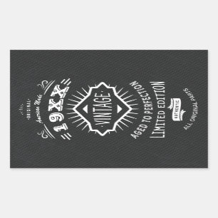 Aged to Perfection Vintage Elegant Birthday Party Sticker