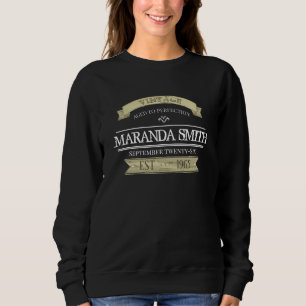 Aged to Perfection Vintage Womens Funny Birthday Sweatshirt