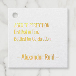 Aged to Perfection   Whisky Birthday Favour Tags