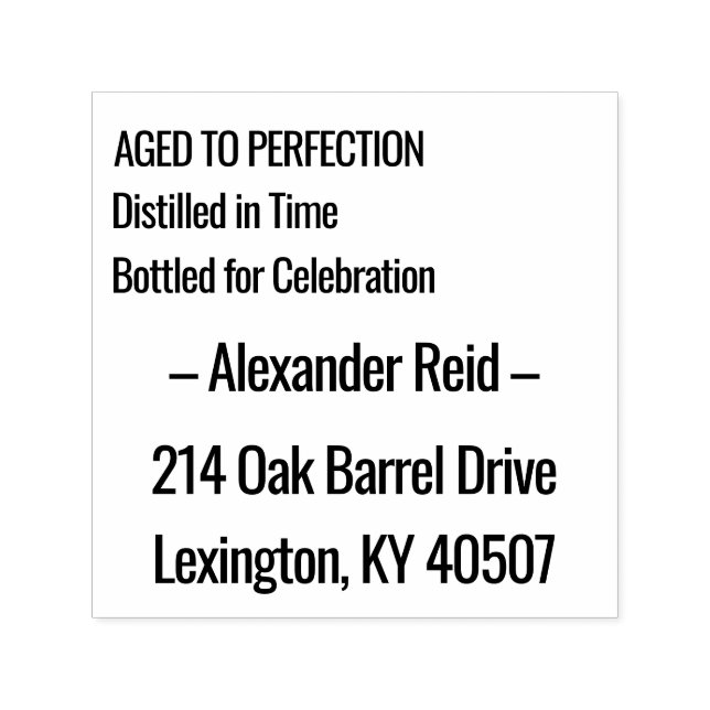 Aged to Perfection | Whisky Birthday Self-inking Stamp (Design)
