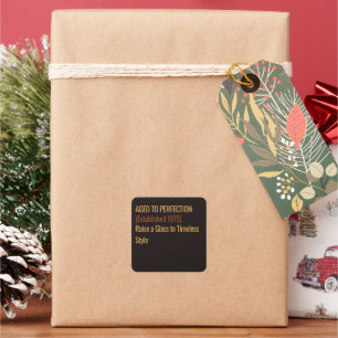 Aged to Perfection   Whisky Birthday Square Sticker