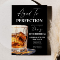 Aged To Perfection Whisky Glass Birthday Party