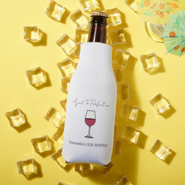 Aged To Perfection Wine 50th Birthday Bottle Cooler (In Situ Summer)