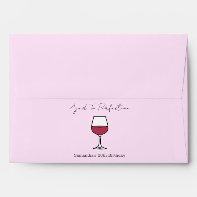 Aged To Perfection Wine 50th Birthday Envelope (Back (Top Flap))