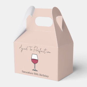 Aged To Perfection Wine 50th Birthday Favor Box