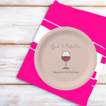 Aged To Perfection Wine 60th Birthday Paper Plate<br><div class="desc">Aged to perfection: wine themed adult milestone 60th birthday</div>