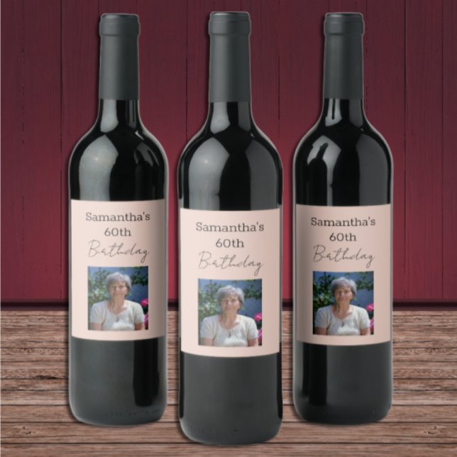 Aged To Perfection Wine 60th Birthday Wine Label (Creator Uploaded)