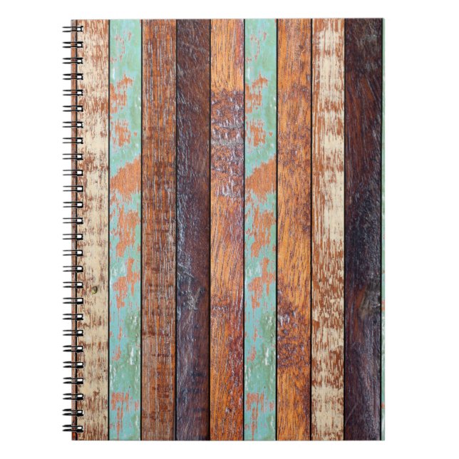 aged vertical wooden backgrounds texture notebook (Front)