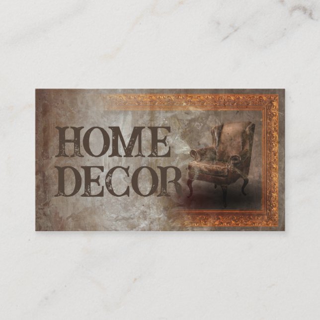 Aged Vintage Classic Interior Designer Card (Front)