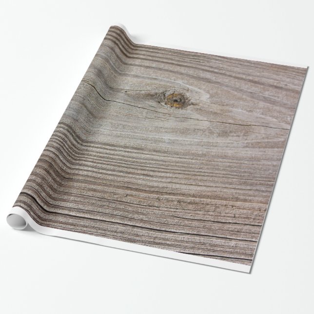 Aged Wood Wrapping Paper (Unrolled)