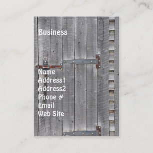 Aged Wooden Door Grunge Business Card