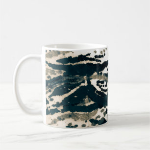 Aged Zebra Print. Grey Zebra Rough Print. Grey Zeb Coffee Mug