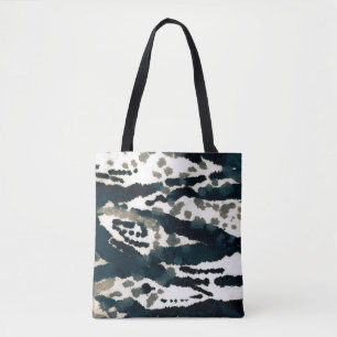 Aged Zebra Print. Grey Zebra Rough Print. Grey Zeb Tote Bag